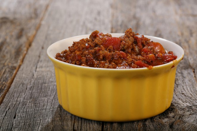 Chili in a bowl